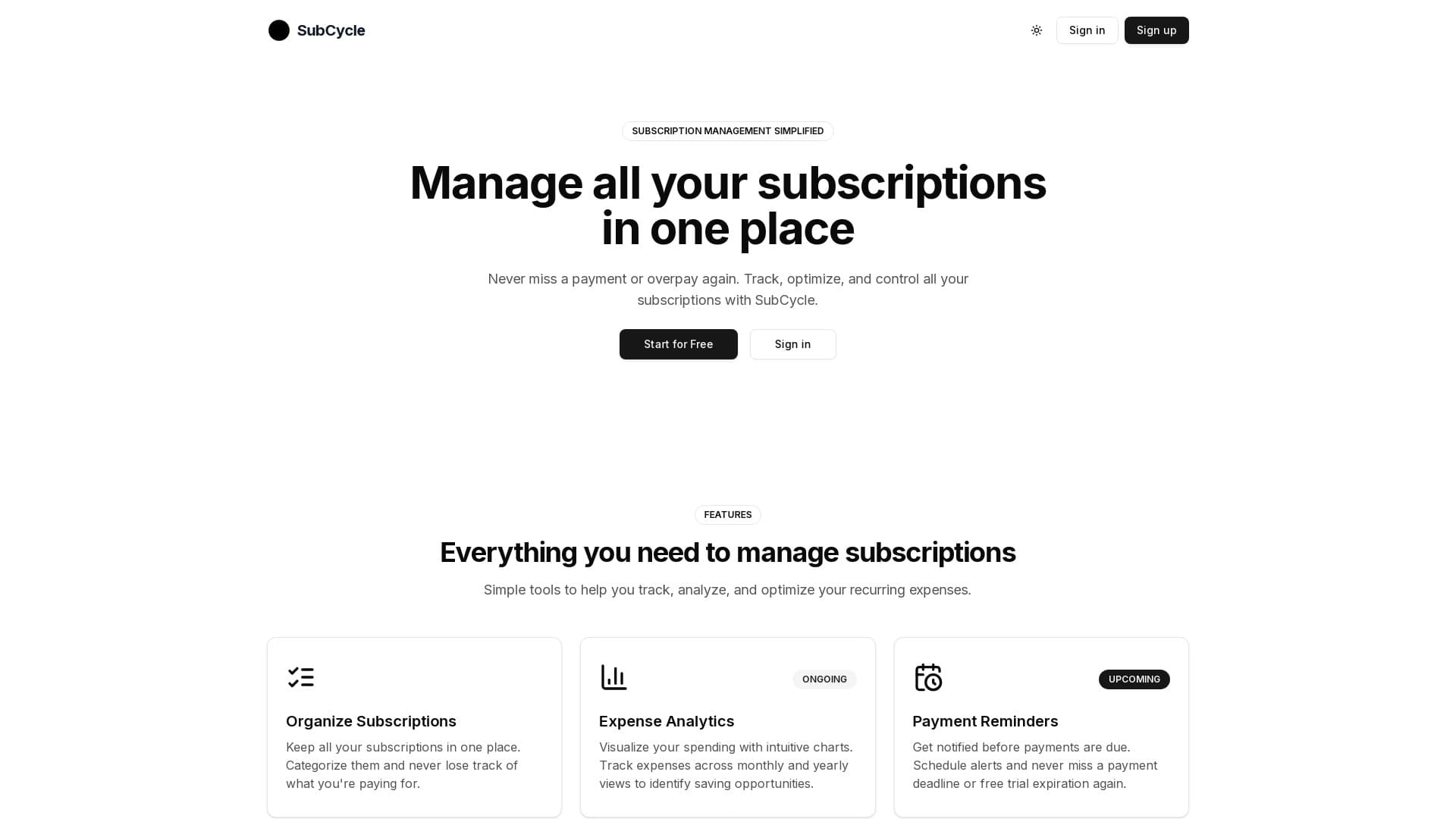 SubCycle preview